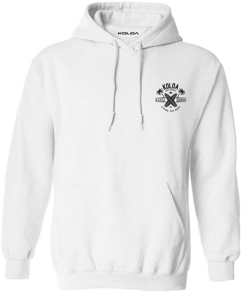 Koloa Surf Mens Kauai Surfboards Logo Pullover Hoodie in Small-5X-Large