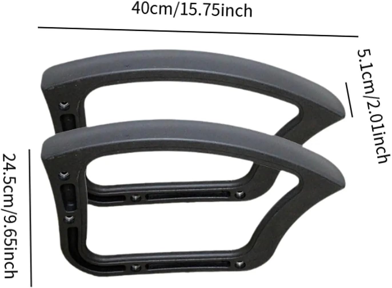 Black PP Replacement Armrest Parts, Ergonomic Arm Circles for Office & Desk Chair Accessories