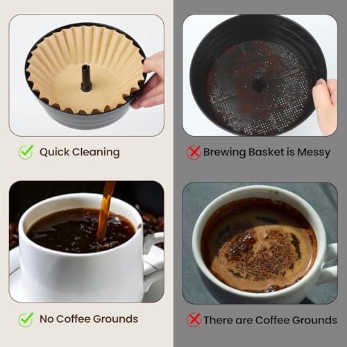 Image of 300pcs Coffee Filters Compatible with Hamilton Beach Coffee Urn, Unbleached Paper Filters for 45cup Hot Drink Dispenser