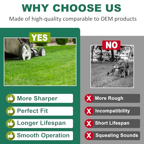 JSXDNWYJ Swi sher 21054 Lawn Mower Blade Set - Fits Swis her 60 in Trail Mowers; 3 Mower Blades(9037) + 1 Drive Belt(5058) + 1 Belt(6046HP) by JSXDNWYJ - Image 7