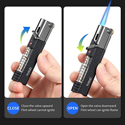 Encendedor de butano YUSUD, pack de 2, llama torch visible miniatura 2