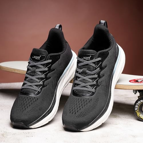 Image of JQR Atlanta Men's Sports Running Shoes Knitting Upper Lace Up Design Soft Cushioned Memory Foam Insole Extra Grip Anti Skid Comfortable Lightweight Durable for Gym, Walking, Jogging & Everyday