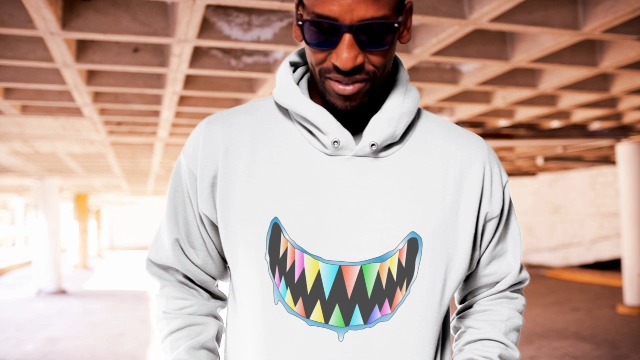Amazon.com: ALLNTRENDS Adult Hoodie Rainbow Shark Grillz Teeth