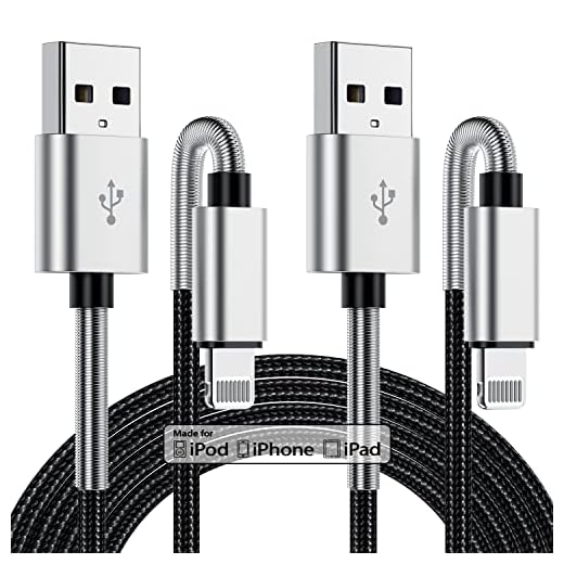 2Pack 6ft iPhone Charger Cable, [ Apple MFi Certified ] Long Lightning Cable 6 Foot, High Fast 6 Feet Apple iPhone Charging Cable Cord for Apple iPhone 14/14 Pro Max/13 Mini/12/11/XS/XR/8/7/6s/5s iPad
