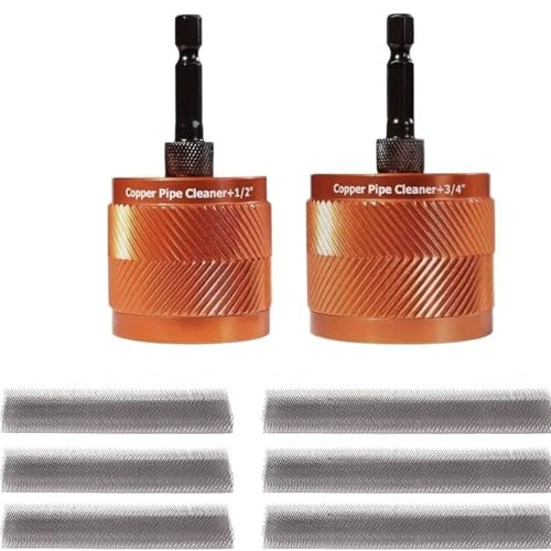 Limpiador de tuberías de cobre con cepillo de acero inoxidable extraíble para taladro hexagonal 6