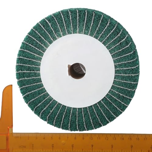 Abrasive Cloth Drawing Flap Wheel 25mm/50mm Clear Lines Green Non-Woven Polishing Long Service Life Nylon Burnishing Wheel Copper