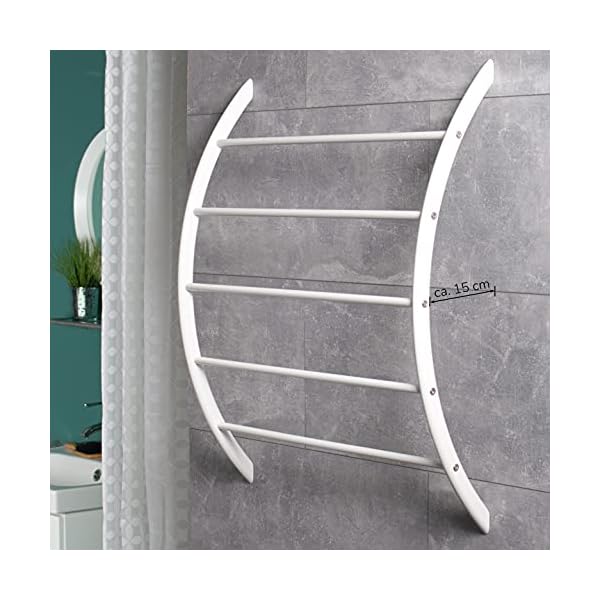bremermann Wall-Mounted Towel Rail with 5 Rails - Image 5