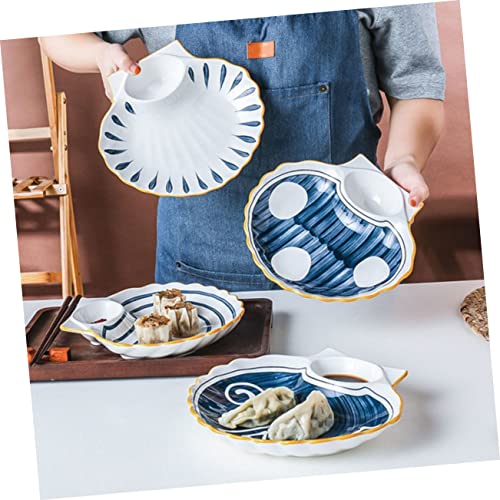 Plato decorativo de cerámica con forma de concha miniatura 2