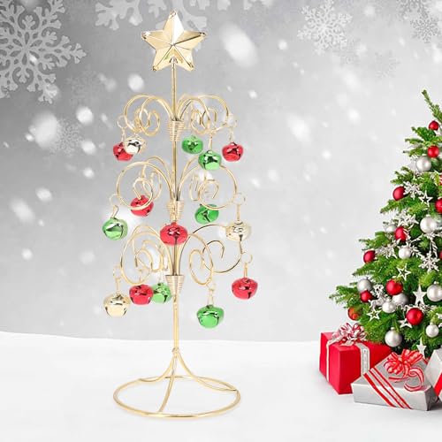 Árbol de Navidad de metal STOBAZA de 28cm que decora sin ocupar espacio en mesa 7