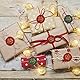 craspire Frohe Weihnachten Wachssiegelstempel Weihnachtskugel Siegelstempel Geweih 30 mm/1.18 Zoll Abnehmbarer Messingkopf Siegelstempel Mit Holzgriff Für Weihnachtsgeschenkeinladungen Grußkarten