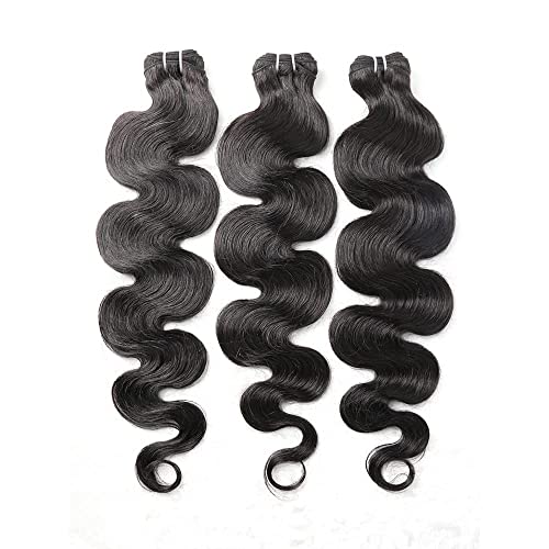 Glowig Body Wave U Part Wig Human Hair for Black Women 44 inch，2B