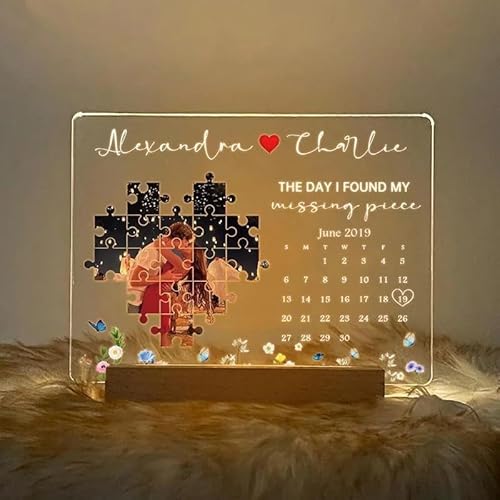 Personalized LED Photo Frame with Night Light - Custom Acrylic Keepsake for Anniversary, Valentine’s Day, or Special Moments - Image 2