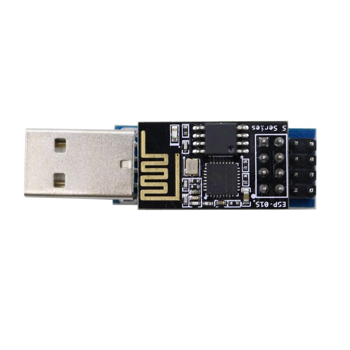 Programador CH340C ESP8266 (2 Unidades) Adaptador USB a Serie para módulos WiFi ESP-01/01s. Circuito de Descarga automática Compatible con Arduino IDE y Herramienta de flasheo.