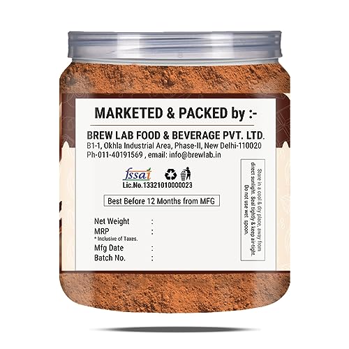 Image of Brew Lab Healthy & Delicious Chocolate Milk Shake Mix || Chocolate Drink Mix Cocoa Powder || 250 g