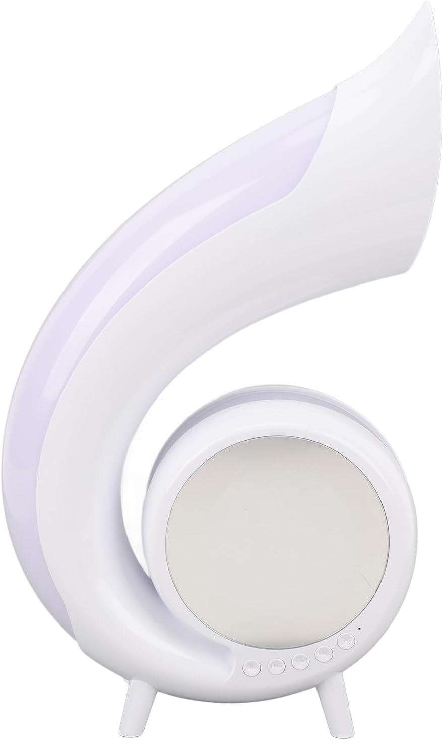 Dpofirs Smart Desk Speaker with Alarm Clock, RGB Light for Bedroom and Living Room, Makeup Mirror Function [for Healthy Sleep] image 3