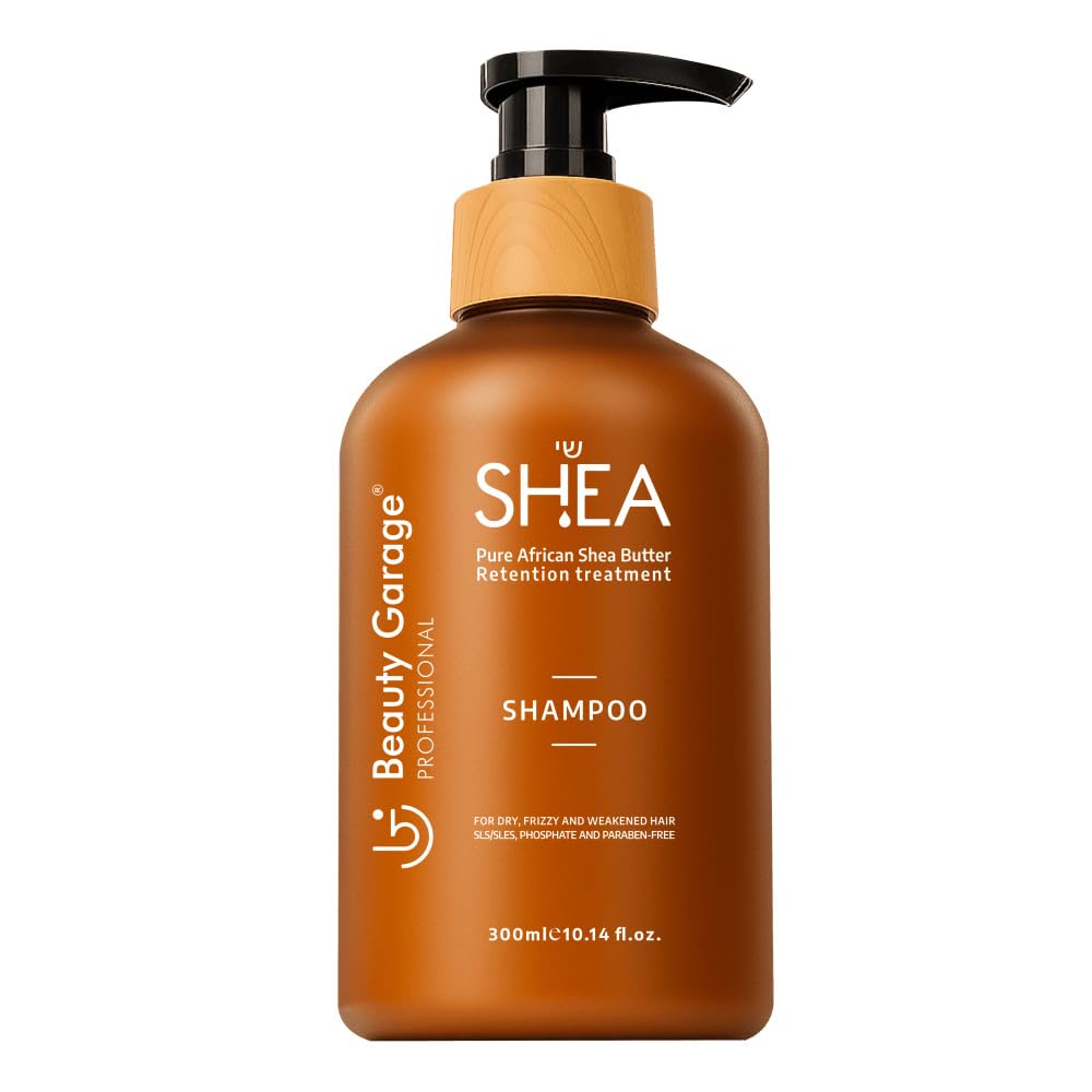 African Shea Butter Shampoo | 300ml Sulphate Free Shampoo with Argan & Macadamia Oil | Smooth Shield Retention | For Dry & Frizzy Hair