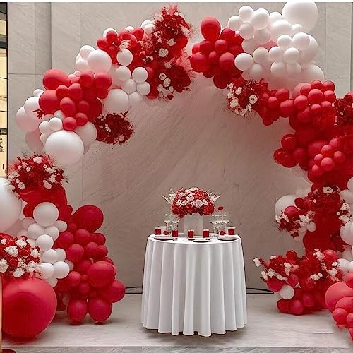 Image of 412pcs Red Balloons 18 12 10 5 Inch Red Balloon Garland Arch Kit Different Sizes Matte Latex Balloons for Baby Shower Birthday Wedding Party Decorations