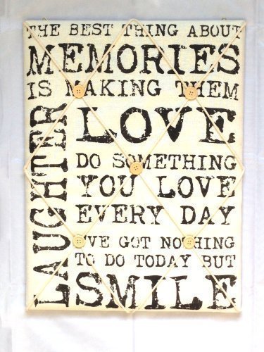 Vintage Quote Padded Notice Pin Fabric Memo Board White With Black Writing Kitchen by Sifcon