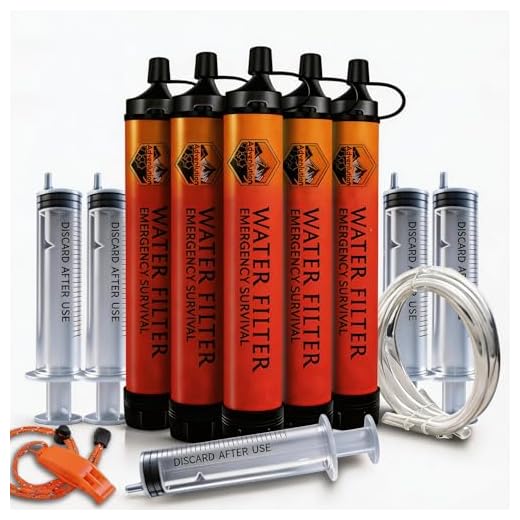 5-Pack Personal Water Filter Straw for Survival