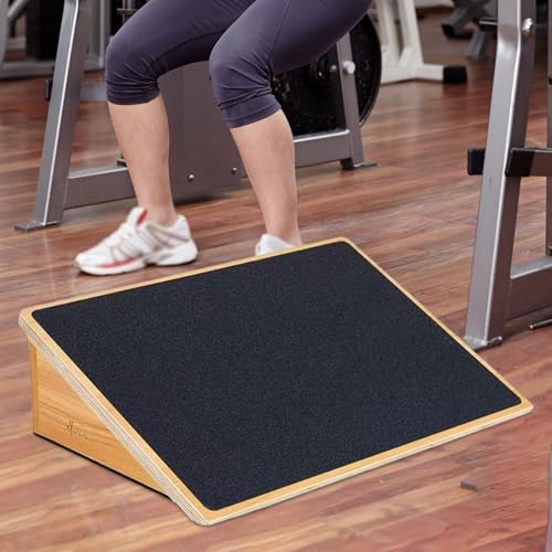 Tabla inclinada de madera para estiramiento de pantorrillas miniatura 2