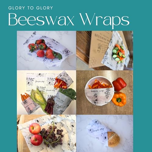 Glory-to-Glory-Beeswax-Wraps-For-Food-All-Natural-Beeswax-Wrap-4-Pack-Beeswax-Wraps-2L-2M-Reusable-beeswax-food-wrap-Use-as-sourdough-bread-bags-Fold-into-an-eco-friendly-bread-bag