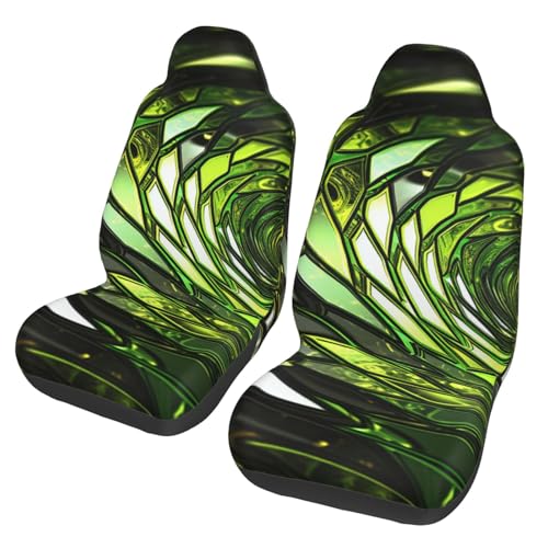 Housses de siege avant auto pour camion et SUV motif serpent vert