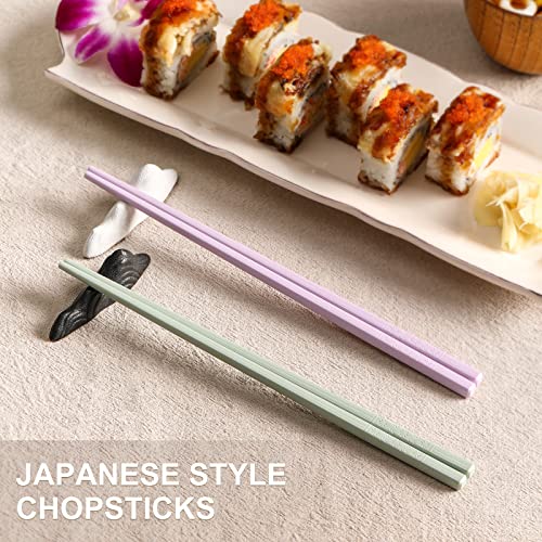 Image of Hiware 10-Pair Reusable Fiberglass Chopsticks, Non-Slip Chop Sticks Set Japanese Style, Dishwasher Safe, 9.5-Inch