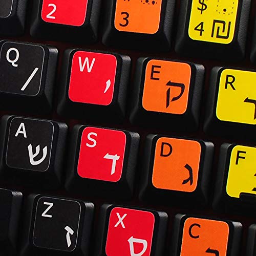 Etiquetas de Teclado para Aprender Hebreo con NIKUD