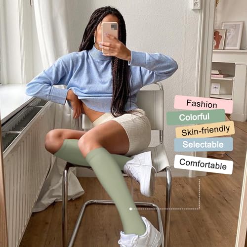 Image of Iseasoo 4 Pairs Compression Socks for Women Circulation-Best Support for Nurses,Running,Athletic,Travel