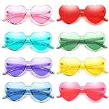 Contenido del envío: juego de gafas de sol de 8 colores diferentes para mujeres, hombres, niñas, niños, adultos.