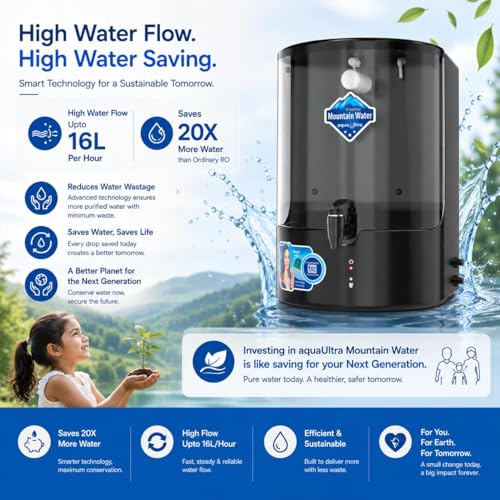 Image of Aquaultra Imperial 9L Water Purifier | TDS Meter & Yearly Replacement Filters | RO+UV+UF | B12-Mineral Water | 7 Stage | LED Alerts (Bundle : TDS Meter)