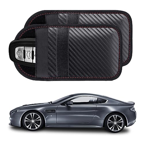 Kewucn 2 Pack Faraday Bag - RFID Signal Blocking Key Fob Protector and Anti-Hacking Faraday Cage, Premium Car Key Safe Protector (Medium)