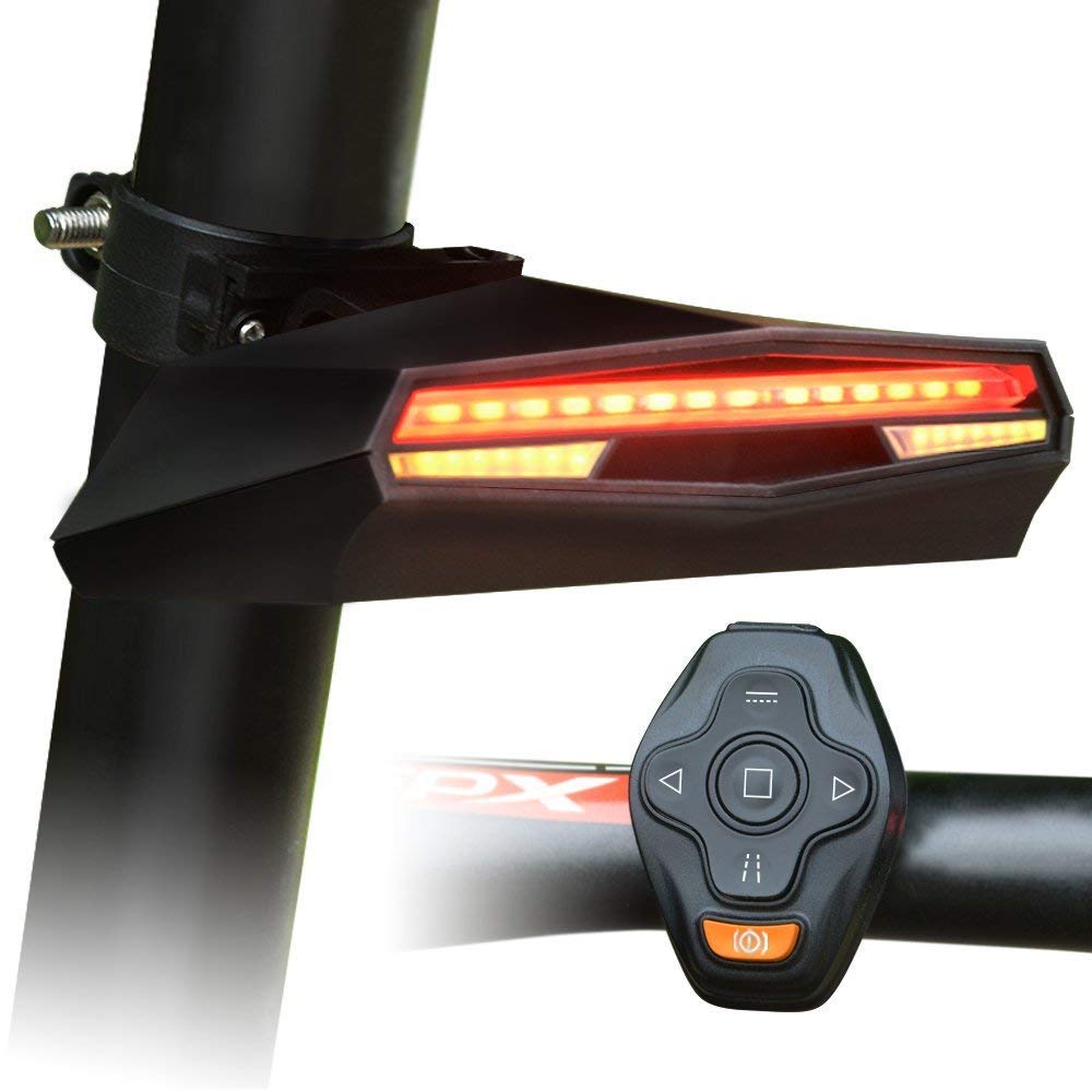 Feu arrière pour vélo, Feux arrière de Bicyclette/vélo Taillight LED USB Rechargeable à Distance et éclairage arrière imperméable à l'eau