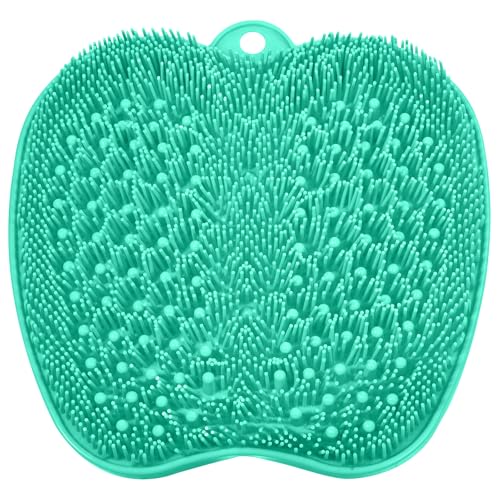 BESKAR Fußwäscher Bath Massage Pad mit Rutschfesten Saugnäpfen, Fuss Wäscher Dusche zum Reinigen der Füße Peeling No Bend, Fußpunkte Reflexzonenmatte zur Entspannung der Füße 1