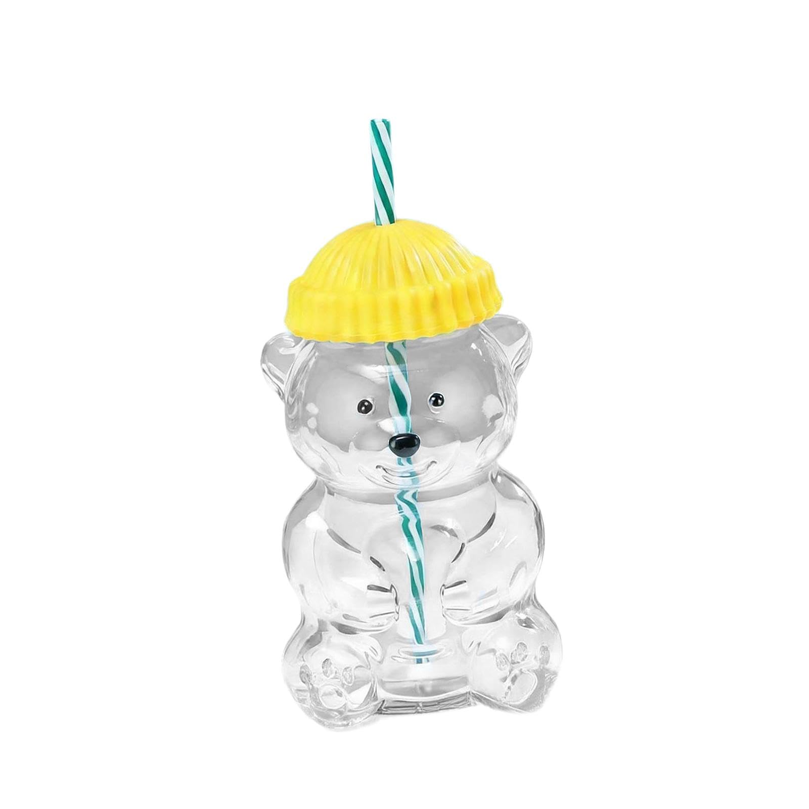 Bear Glass Cup Clear Versatile Empty Juice Bottle for Home Bar Kitchen Party Yellow|Home & Garden| Kitchen Dining & Bar| Kitchen Storage & Organization| Food Storage Containers-image-43