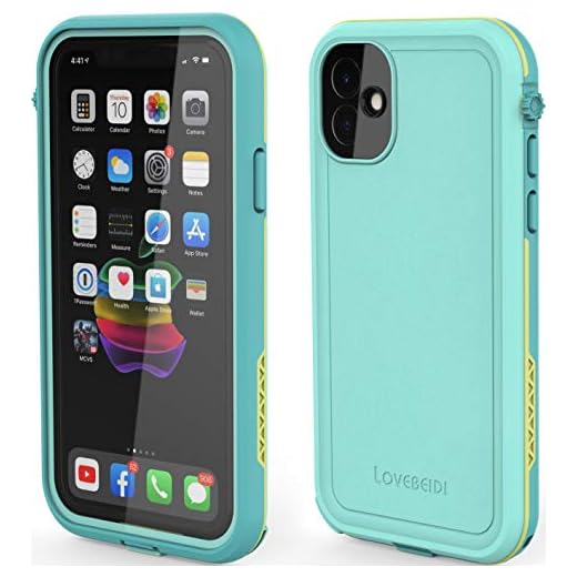 LOVE BEIDI iPhone 11 Waterproof Case 6.1 Screen Protector Underwater Shockproof Full-Body Dustproof Rugged Case for Aplle iPhone 11 (Cyan Green)