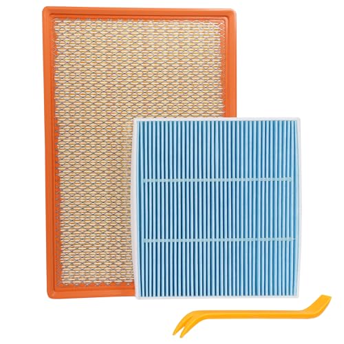 Ryvclim Engine&Cabin Air Filter Combo Fits Ram 1500 2011-2024 3.6L/3.7L/4.7L/5.7L Gas&eTorque 3.0L EcoDiesel 2014-2019 Ram 1500 Classic 2019-2024(Not for TRX or 2020-2024 Diesel)