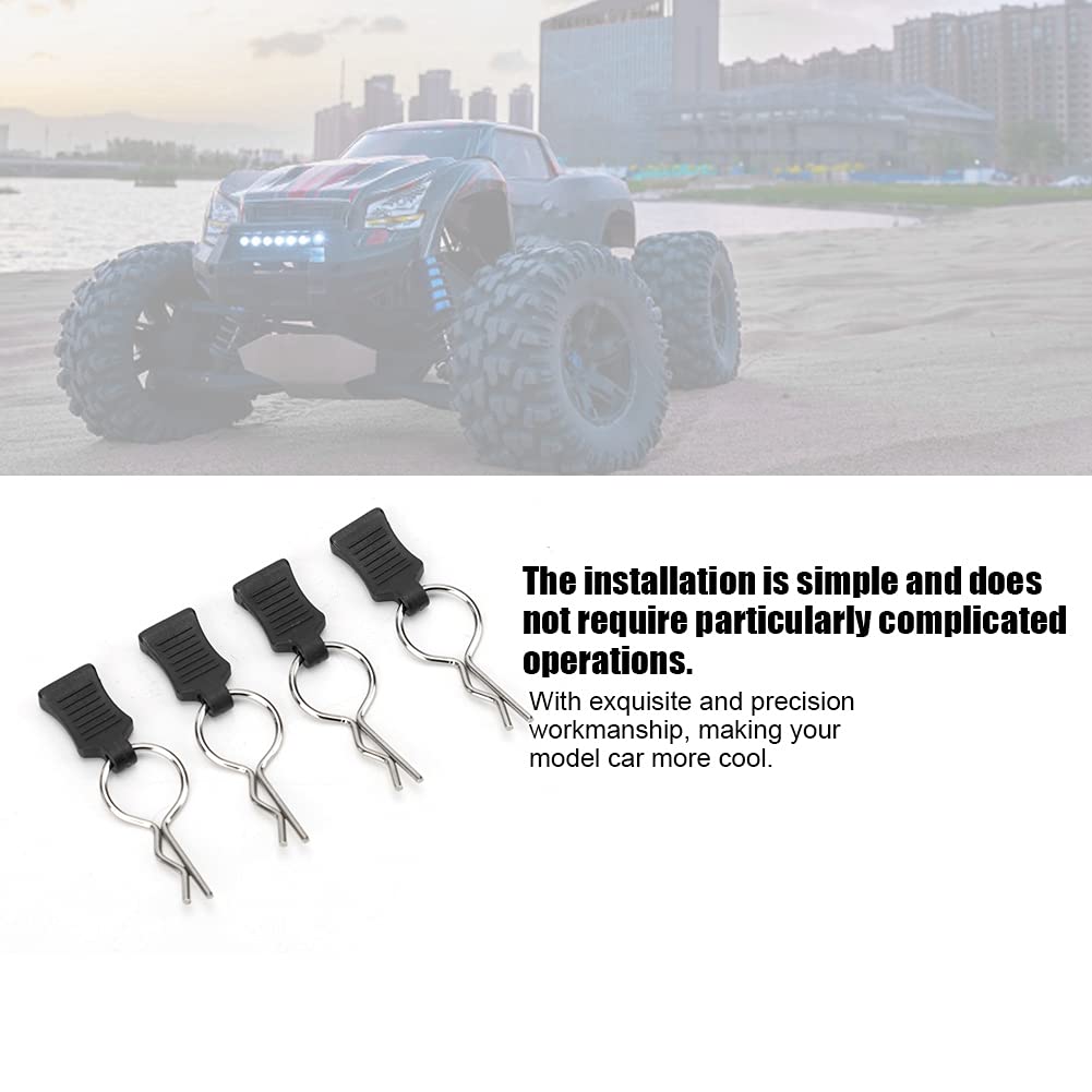 Kit De Pasadores Y Soportes De Carrocería Para Coches RC – 4 Soportes Y 4 Pasadores, Aleación De Aluminio Y Acero, Compatible Con Modelos 1/5 Y 1/8