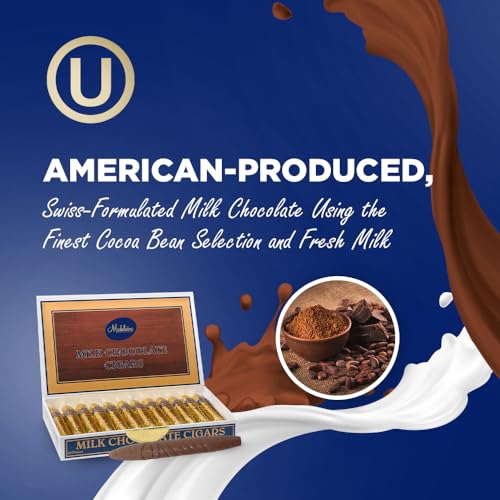 Madelaine Solid Premium Milk Chocolate Cigar Gift Box - Made with Fresh Milk, Cocoa Bean & Swiss-Formulated Chocolate - Ideal for Father's Day - 24 Count Individually Wrapped in an Elegant Hard Box - Image 4