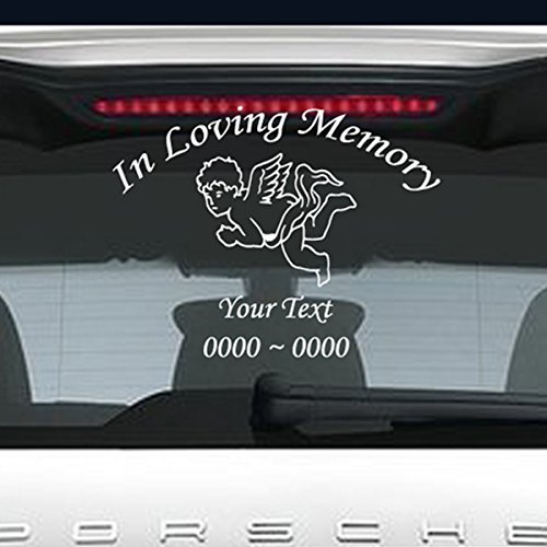 One-Day Sale: Up to 60% Off Custom Angels 2 in Loving Memory Personalized Car-Wall-Vinyl Decals Stickers, 72 Inches