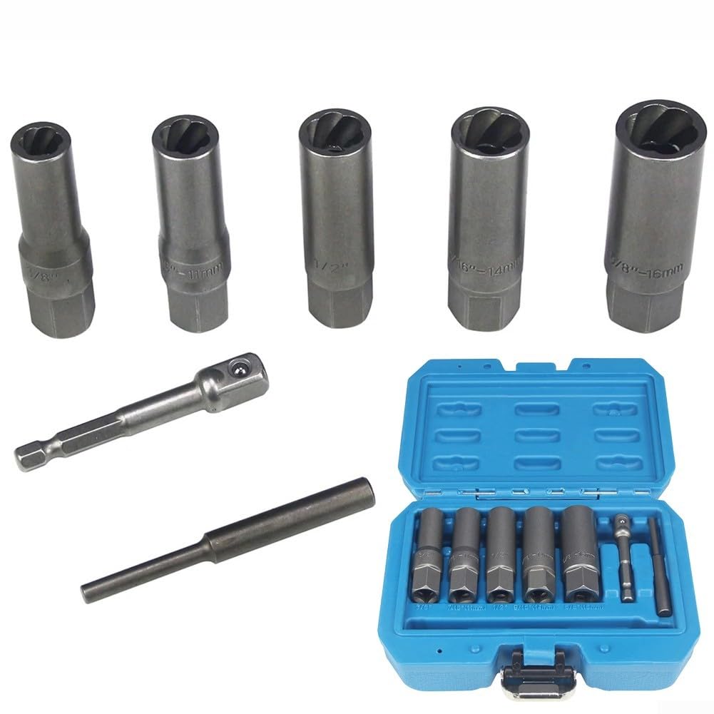 Lot de 7 douilles extracteur d'écrous roue
