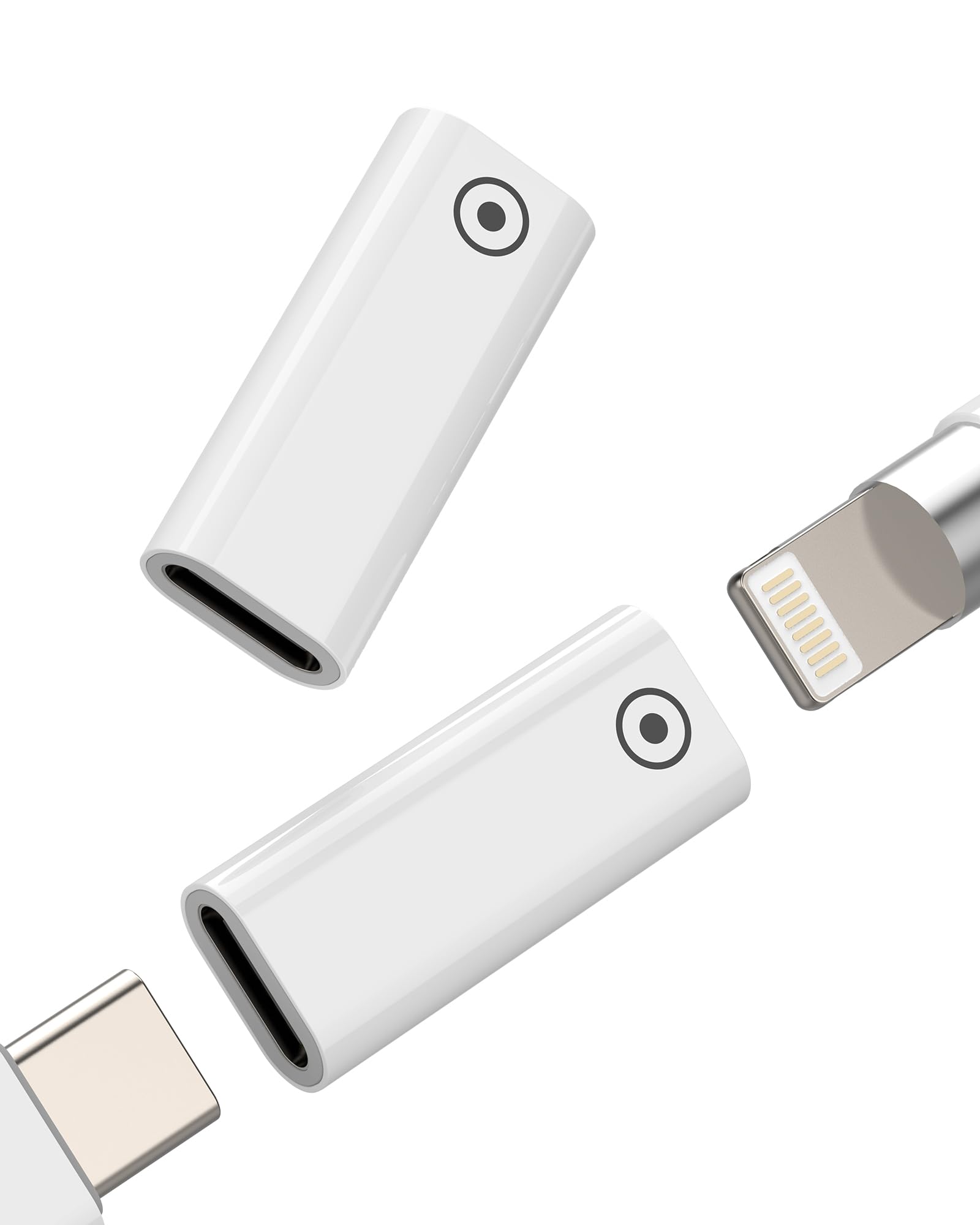 USB C Female to Lightning Female Adapter (2 Pack) for Apple Pencil 1st Generation Charger Accessories Pen Type C Charging Dongle Ipencil Connector Thunderbolt 3 4 Cable Converter Accessory