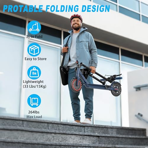 Electric Scooter, Folding E Scooter for Adults with Seat,