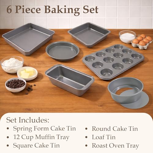 Carter & Clay Silver Non-Stick 6 Piece Baking Set - Image 3