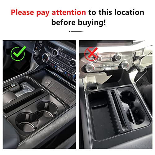 Auovo Cup Holder Insert Liners for Ford F150 Accessories 2023 2022 2021 Anti-dust Center Console Door Pocket Mat Interior Red Trim (33pcs/Set)