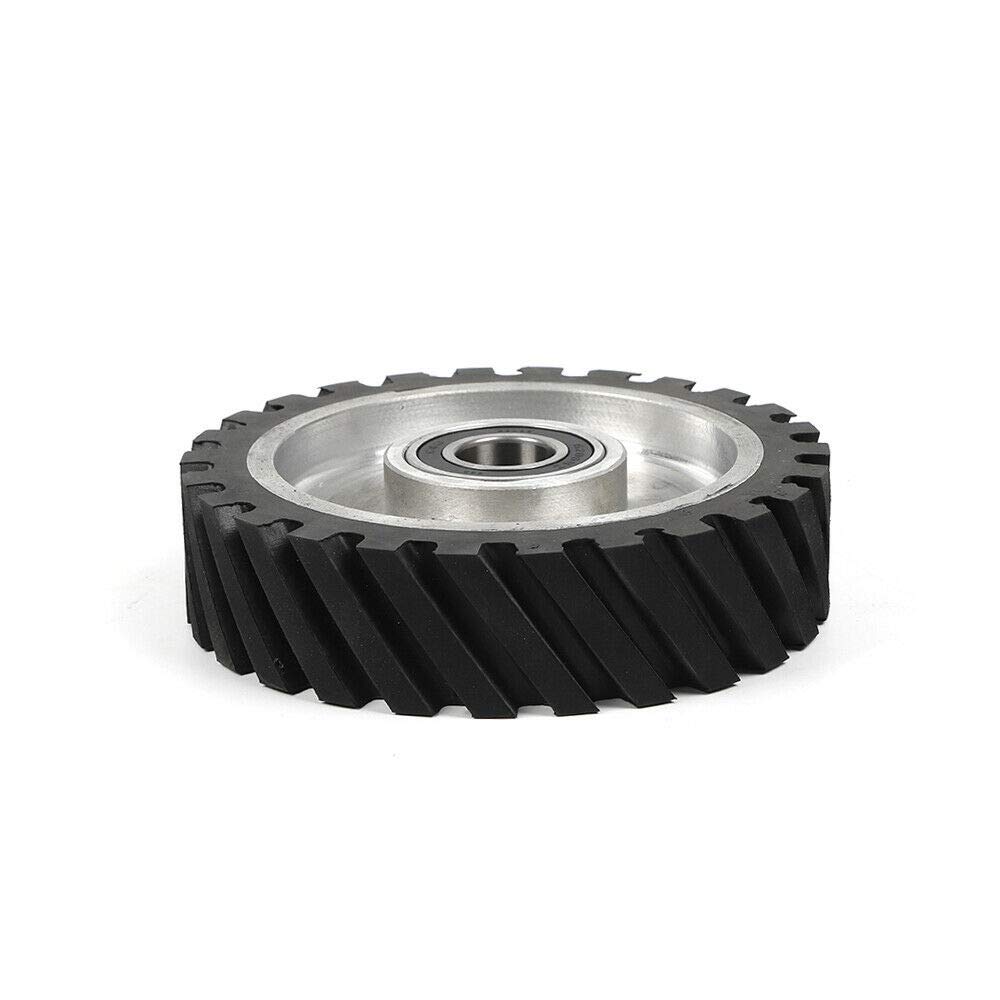 8 Inch Serrated Contact Wheel Belt Grinder Sander Rubber Wheel Bearing Belt Grinder Wheel (US Stock): Industrial & Scientific