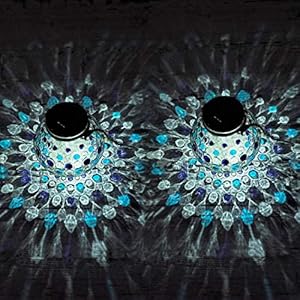 Gadgy Solarlamp bol | buitenlantaarns | set van 2 tuinlantaarns voor buiten | balkon zonne-energie | decoratieve ballen tuin | tafellamp zonne-energie buiten | zonnelantaarns buiten | mozaïek zonnelamp