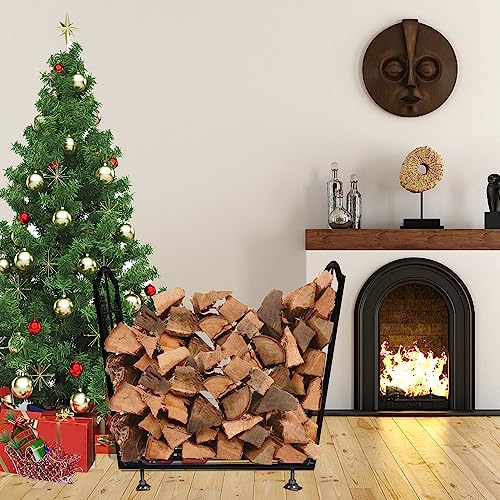 Kapler Firewood Rack Indoor Foldable Fireplace Holder Small Wood Rack Heavy Duty Wood Holder Fireplace Accessories Log Carrier Storage #TOP2