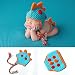 Osye Newborn Baby Crochet Knitted Outfit Dinosaur Costume Set Photography Photo Props, Blue