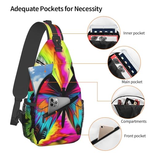 Bolso cruzado deportivo color negro para hombres y mujeres miniatura 4